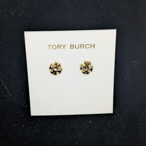 Tory Burch Gold Kira Stud Earrings - Picture 2 of 4